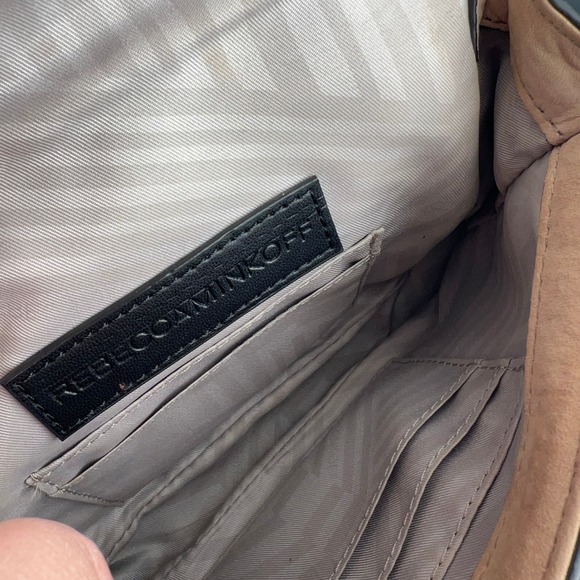 Rebecca Minkoff Love Crossbody Bag Suede Floral Embroidered Silver Hardware - Picture 9 of 11